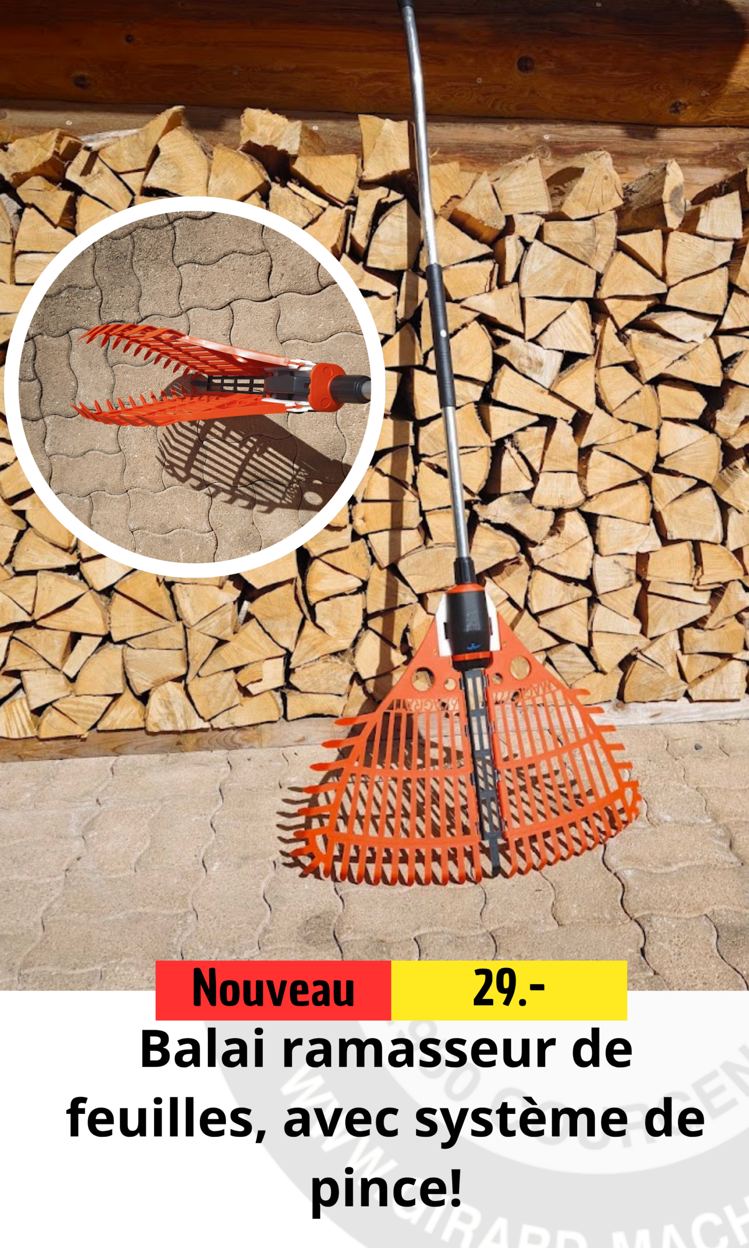 Balai ramasseur de feuilles